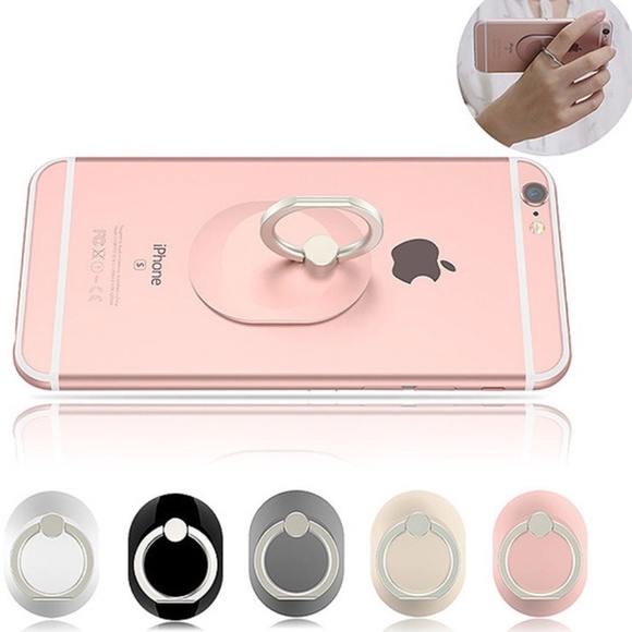 Ring Accessories - 🆕 Black Cell Phone Ring Holder Grip 360°